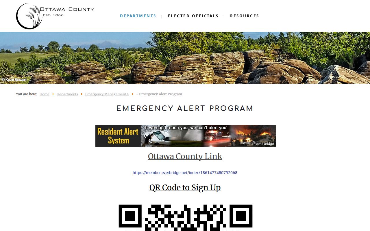 Ottawa County police activity and emergency alert enrollment